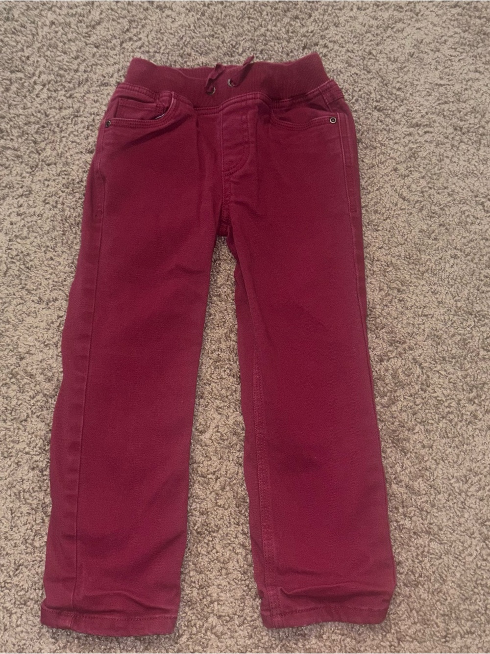 Hanna Andersson Red Canvas Cotton lined pants Size 5